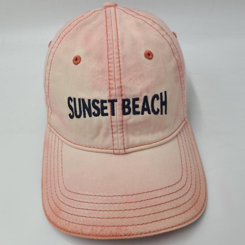 Sunset Beach Hat Adjustable Pink White Blue Souvenir New Jersey Casual Logo Men
